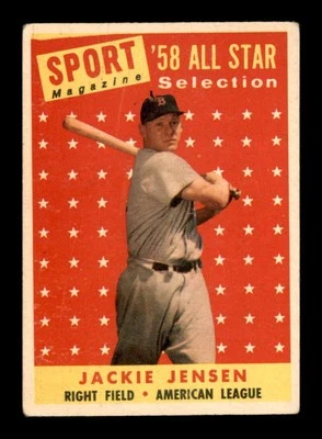 1958 Topps #489 Jackie Jensen AS G/VG X3387174 - Image 1 of 3