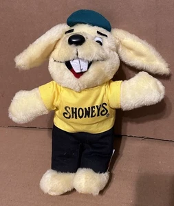 Vtg 1995 Shoneys Restaurant Yellow Bunny Rabbit Plush Stuffed Animal - Picture 1 of 10