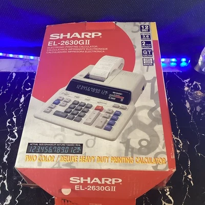 Sharp EL-2630GII 12 Digit Electronic Printing Calculator Nos In Box - Image 1 of 4