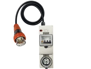 Power Adapter 32 Amp 5 Pin Three Phase to 20 Amp 5 Pin Three Phase outlet - Picture 1 of 2