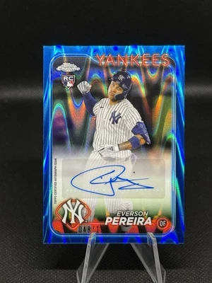 2024 Chrome Update Blue RayWave Refractor /150 Everson Pereira Rookie Auto AC-EP - Image 1 of 3