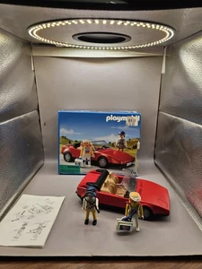 Coppia tennis auto sportiva rossa Playmobil 3708 1987 vintage con scatola  - Foto 1 di 10