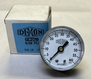 DIXON,GC220,GAUGE 0-60 PSI NOS - Picture 1 of 5