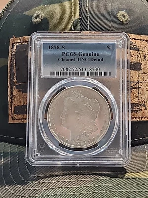 1878 S Morgan Silver Dollar PCGS Genuine Cleaned-UNC Detail #32 - Image 1 of 4