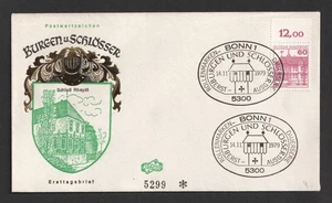 1979 Germany 60pf Rheydt Palace Fidacos FDC. Bonn First Day Cover - Picture 1 of 1