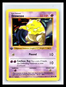 💥 Drowzee 1st Edition Shadowless Non Holo Pokemon TCG 1999 Vintage # 69/102 - Imagen 1 de 2