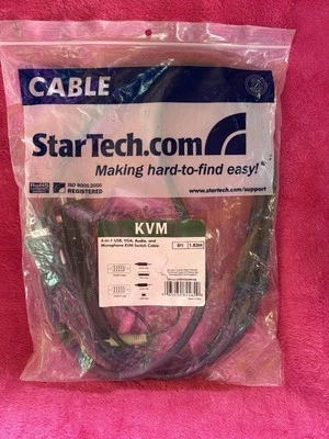 StarTech 4-in-1 USB, VGA, Audio, and Microphone KVM Switch Cable 6ft - Image 1 of 3