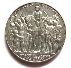 Germany - Prussia. 1913 3 Mark.. Defeat of Napoleon..  aU/UNC - Much Lustre - Bild 1 von 4