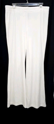 NUEVO Pantalones para mujer Avia VELVET VELOUR ELÁSTICOS grandes 12 14 marfil tiro alto acampanados Foto 1 de 4