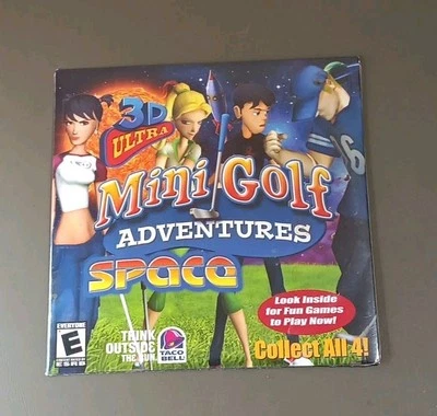 Taco Bell Mini Golf Adventures Space 3D Ultra CD Disc PC Computer 2007 Brand New - Image 1 of 4