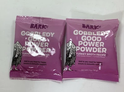 2 Bark Barkbox Turkey Broth Turmeric Sprinkles Dog Food Topper Exp 2/26 - Image 1 of 4