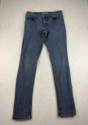 Social Collision Jeans Men 30 Faded Black Slim Low Rise Stretch Rude Lip Service - Image 1 of 4