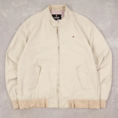 U.s Polo Assn. Vintage 90s Full Zip Bomber Jacket L Men's Cream Outdoor - Image 1 of 4