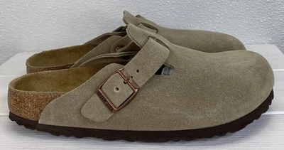 Zuecos Birkenstock Boston BS para mujer talla 7 gamuza topo suave para cama zuecos sin cordones Foto 1 de 4