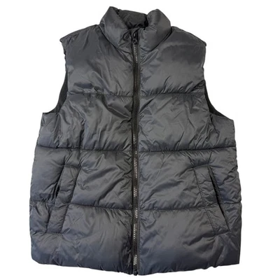Old Navy Boys Puffer Vest Size Medium (8) Black Fleece Lined Fall Winter - Image 1 of 4
