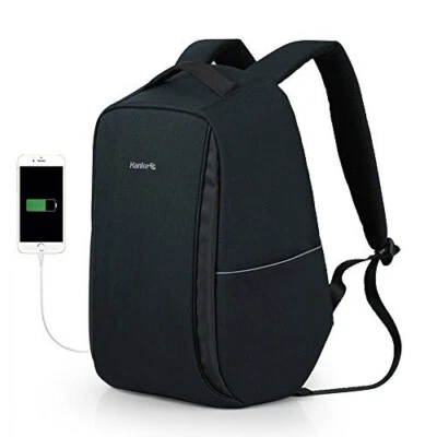 Сверхпрочный 15 «USB зарядки с подкладкой рюкзак бизнес ноутбука сумка водостойкий новый - Изображение 1 из 4