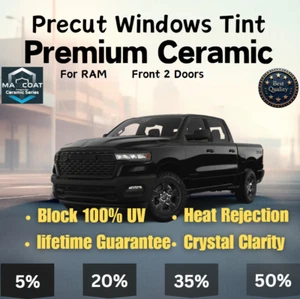 PreCut CERAMIC Window Film/Tint for Any RAM-Front 2 Doors Premium CERAMIC - Picture 1 of 11