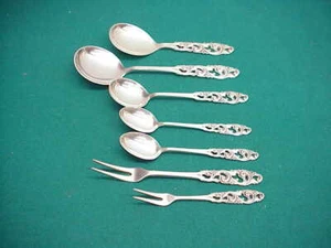 7 pieces 8302 NM Norway spoons forks Antique - Picture 1 of 6