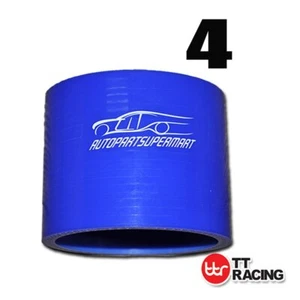 4PLY Silicone Straight Coupler Turbo Hose Coupling 102mm 4" Blue - Foto 1 di 4
