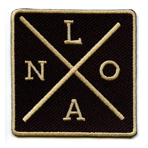 New Orleans Louisiana NOLA Cross Logo Embroidered Iron On Patch - Picture 1 of 2