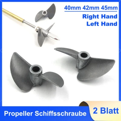 2 Blatt Zink Propeller Schiffsschraube 40mm 42mm 45mm Für RC Methanol-Boot-Model - Bild 1 von 4