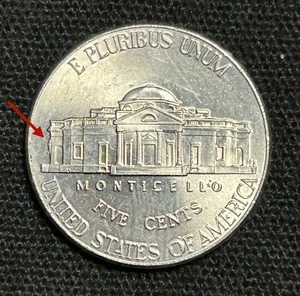 2023 P Jefferson Nickel Bee Hive Die Chip Error - Picture 1 of 2