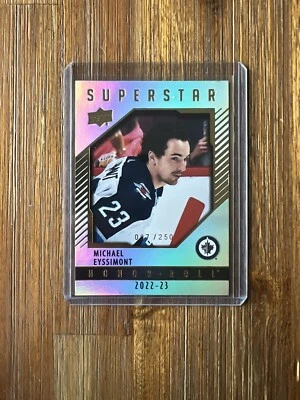 2022-23 UD Series 2 Honor Roll (GOLD)#HR90 Michael Eyssimont - 007/250  Jets - Image 1 of 2