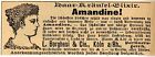 L. Borghesi & Cie. Kln HAAR KRUSEL ELIXIR "AMANDINE" Historische Reklame 1895