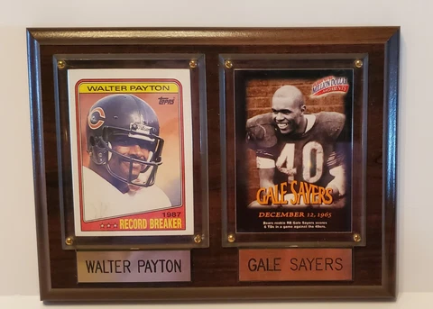 WALTER PAYTON/GALE SAYERS PLAQUE Cover