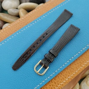 Vintage 14mm Genuine Lizard Hirsch Unused Womens Classic Tapered Watch Band - Picture 1 of 4