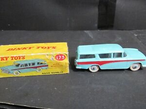 VINTAGE DINKY TOYS 173 NASH RAMBLER WITH WINDOWS WITH ORIGINAL PART BOX