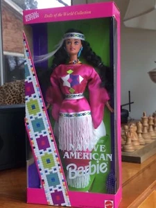 DOTW NATIVE AMERICAN BARBIE  DOLL 1994  DOLLS OF THE WORLD COLLECTOR #12699 NRFB - Picture 1 of 4