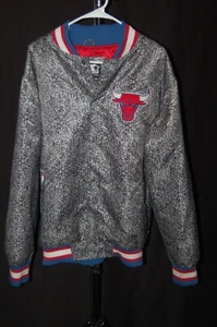 Chicago BULLS STARTER Jacket NBA Vintage USA Jordan Grey Camo Size: XL Plse Read - Picture 1 of 22