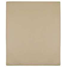 Jersey Fitted Sheet Taupe 90x200 cm Cotton