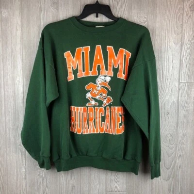Miami Hurricanes Sweatshirt retro style 90s Classic style Men Women HN0168 - Image 1 of 2