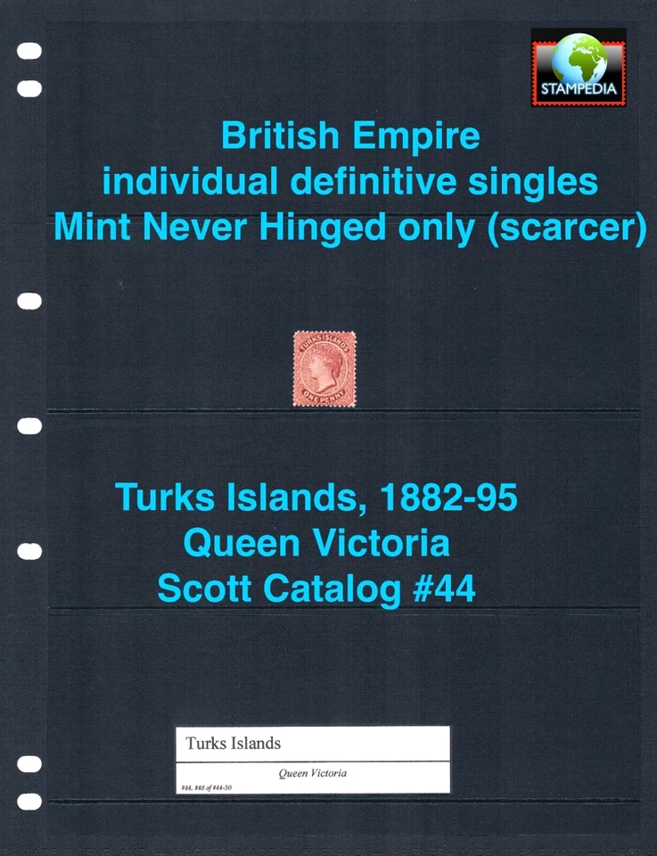 Valor Scott de $150,00 - 1882-95 ISLA TURCA Queen Victoria MNH NH UMM Foto 1 de 4