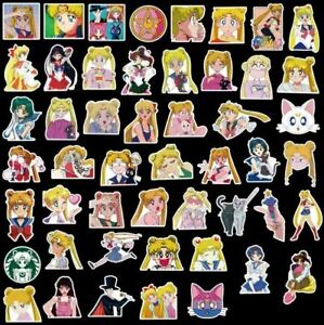 Sailor Moon Theme 50cs Stickers Bomb Decals Pack Car Skateboard Laptop Luggage