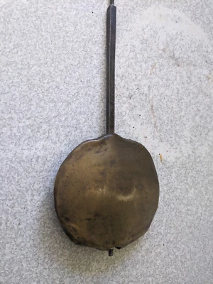 ANTIQUE BRASS GRANDFATHER LONGCASE CLOCK LONG PENDULUM & BOB - 39 INCHES - Image 1 of 4