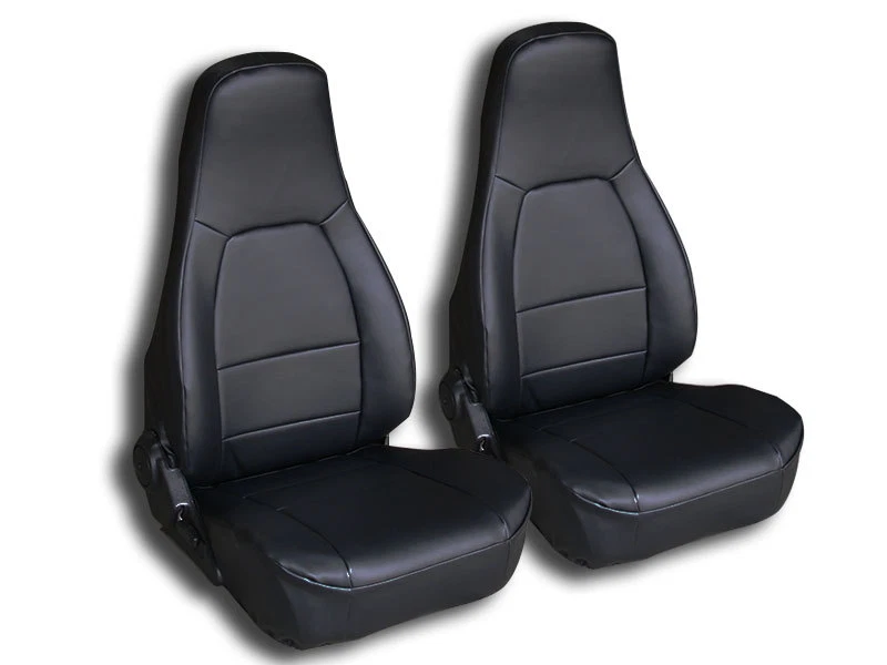 para MAZDA MIATA 1990-1997 IGGEE A MEDIDA 2 FUNDAS DE ASIENTO DELANTERAS NEGRAS Foto 1 de 4