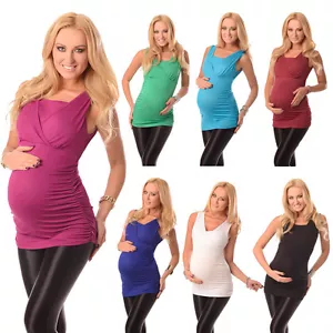 2in1 Maternity & Nursing Top Pregnancy Breastfeeding Size 8 10 12 14 16 18 7005 - Picture 1 of 35