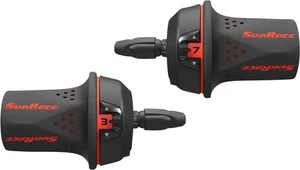 SunRace M21 Twist Shift Set 7-Speed Rear 3-Speed Front: Red - Picture 1 of 1