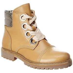 Zadig And Voltaire Joe Low Boots Tan Leather Size 38 Snake Trim Portugal - Picture 1 of 24