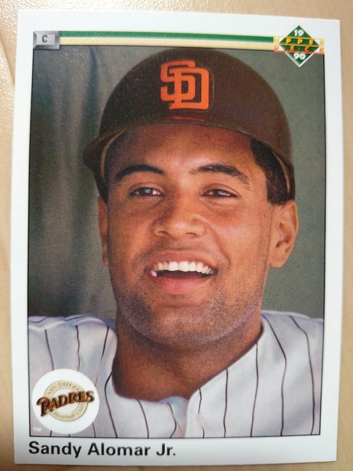 Sandy Alomar Jr. 1990 Upper Deck #655 MLB San Diego Padres casi nuevo... - Imagen 1 de 2