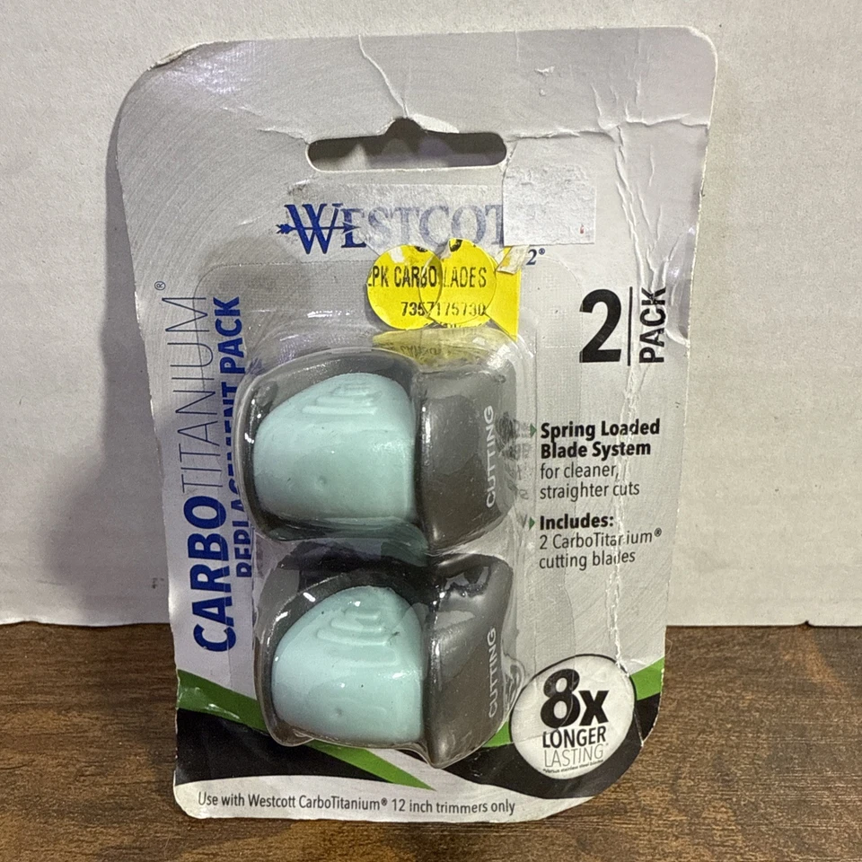 Westcott 2pack Carbo Titanium Replacement Blades for 12 Inch Trimmers Ships