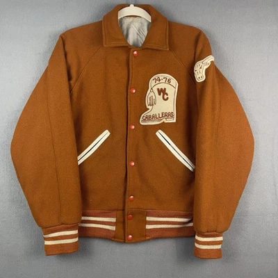 Vintage Varsity Jacket High School Texas Letterman UT Longhorns Type 1970s - Image 1 of 4