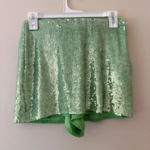 Show Me Your Mumu Green Sequin Mini Skirt with Built-In Shorts (Size S) - Picture 1 of 3