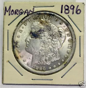 1896 MORGAN SILVER DOLLAR BRILLIANT UNCIRCULATED - Picture 1 of 2