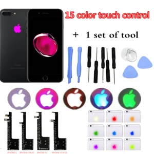 NEW Touchable Intelligent Led Light Glowing Logo For iPhone 6s 7 plus 15 Color - Picture 1 of 15