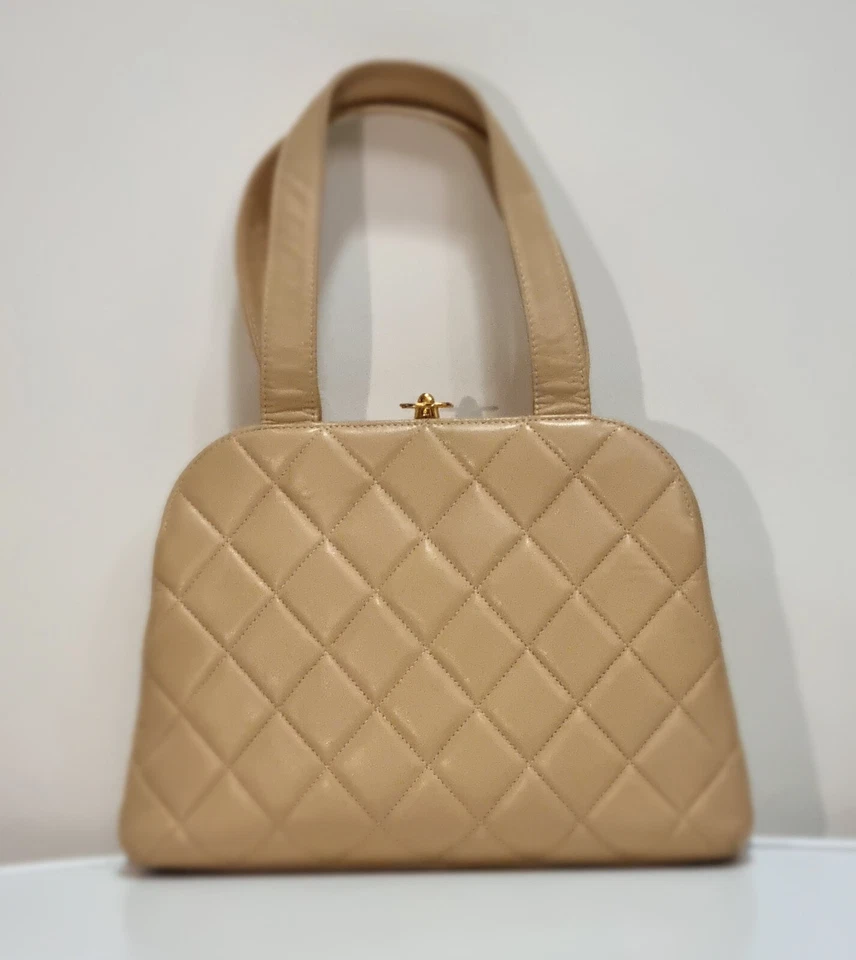 Chanel quilted lambskin matelasse handbag. Very rare and in perfect condition. - Image 1 of 4