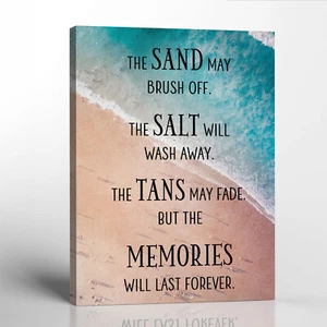 Beach Canvas Wall Art, Beach Decorations for Home, Coastal Beach House Decor Sea - Picture 1 of 14
